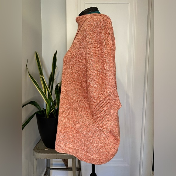 CAbi Foldover Orange Pullover Sweater drop sleeve - Picture 9 of 14